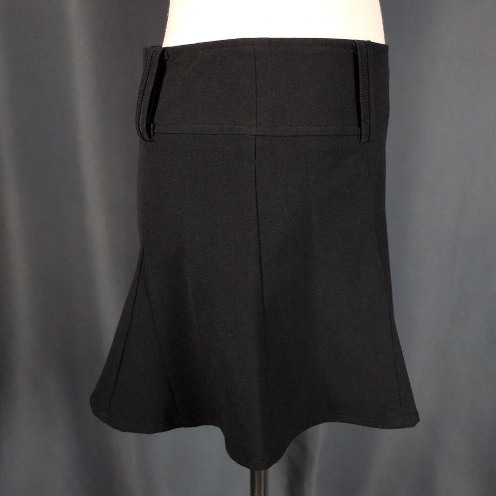 Vintage Y2K XOXO Signature Black Pleated Low Rise Mini Skirt w/ Belt Loops Sz 4 - Picture 2 of 7